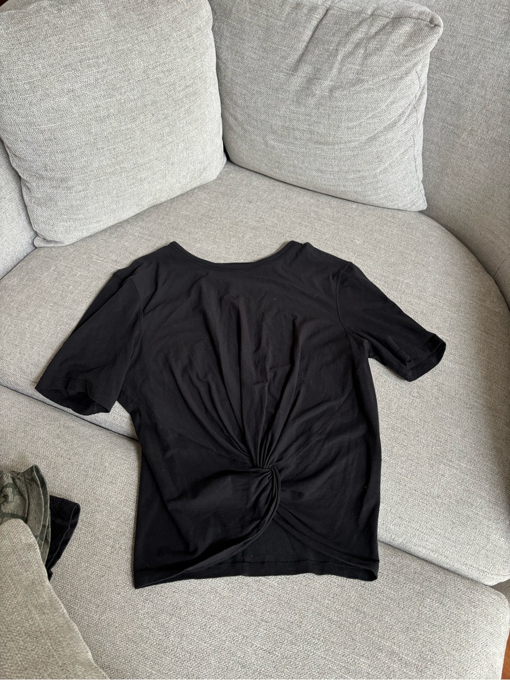 Lululemon Black Twist-Front Short Sleeve Top - Women's